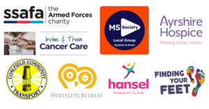 Logos of Charities that Thistle help supports